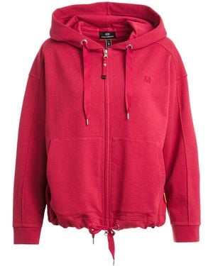 Parajumpers May Cerise Oversized Zip-Up Hoodie Cotton - Red