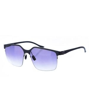 Mercedes-benz Rectangular Shaped Acetate Sunglasses M1037 - Blue