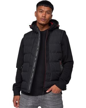 Crosshatch Kampnew Embossed Gilet - Black