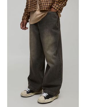 BoohooMAN Basic Parachute Fit Jeans - Black