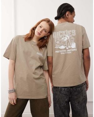 Dickies Bricklane Graphic Back Print T-Shirt - Natural