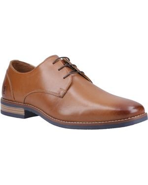 Hush Puppies Mike Leather Lace-Up Shoes - Brown