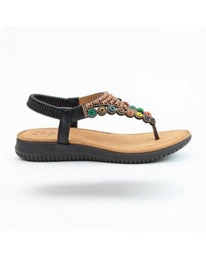 Heavenly Feet Radiance Toe Ring Sandals - Blue