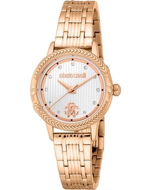 Roberto Cavalli Stainless Steel Colour Watch - Natural
