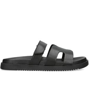 Steve Madden Leather Missile Sandals - Black