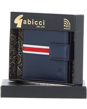 Gabicci '121' Small Real Leather 6 Card Bifold Wallet - Blue