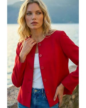 Roman Crepe Textured Suit Jacket