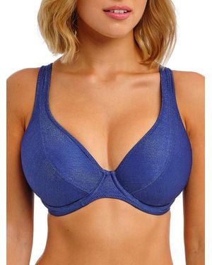 Freya Arizona Wave High Apex Bikini Top - Blue
