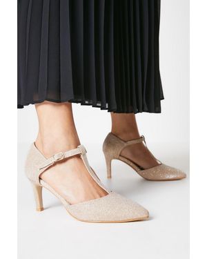 Good for the Sole Wide Fit Emma Pointed Open Court Shoes - Black