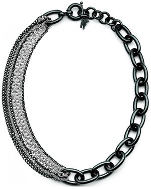 Folli Follie 1N14T069Ka Ladies Necklace - Black