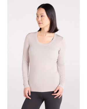 Mountain Warehouse 'Keep The Heat' Round Neck Top Quick Dry Long Sleeve Tee - White