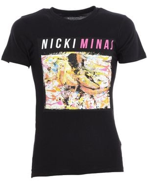 ELEVEN PARIS Nicki Short Sleeve Round Neck T-Shirt 13S1Lt076 - Black
