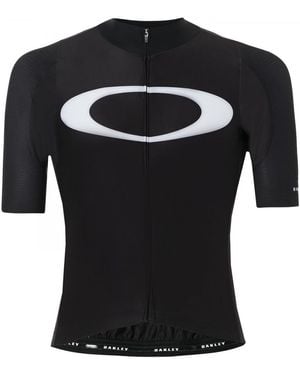 Oakley Premium Branded Zip Up Cycling Road Jersey 434143 02E Nylon - Black