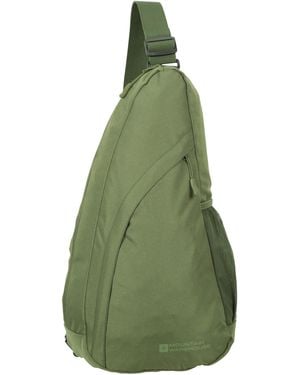 Mountain Warehouse 'Classic' Sling Bag Water Resistant Crossbody Shoulder Travel Day Pack - Green