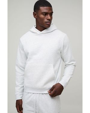 BoohooMAN Basic Boxy Over The Head Hoodie - White
