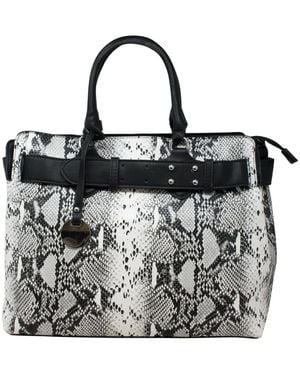 SVNX Snake Skin Tote Bag - Black