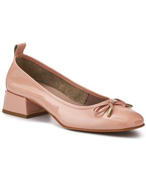 Jones Bootmaker Salvaza Leather Heeled Court Shoes - Pink