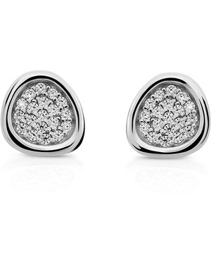 Orphelia 'Layla' 925 Sterling Stud Earrings - Metallic