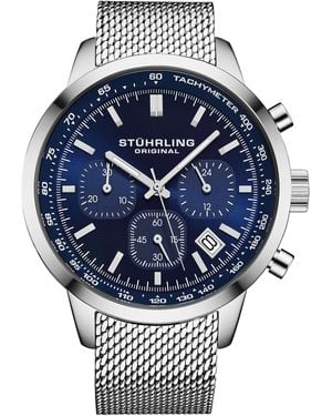 Stuhrling Chronoport 4082 44Mm - Blue