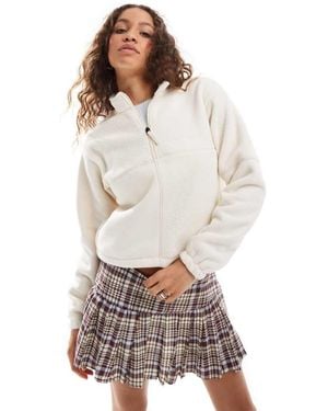 Dickies Polar And Sherpa Fleece With Quarter Zip - White