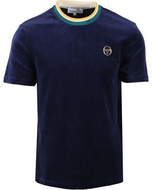 Sergio Tacchini Monte Velour T-Shirt Maritime - Blue