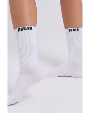 Urban Bliss Ub Branded Socks (3 Pack) - White