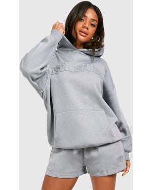 DSGN Studio Self Fabric Applique Sweat Short - Grey