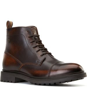 Base London Boulton Leather Ankle Boots - Brown