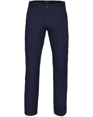 Asquith & Fox Classic Casual Chinos/Trousers Cotton - Blue