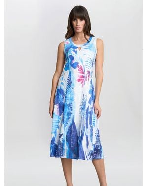 Gina Bacconi Camila Floral Dress - Blue