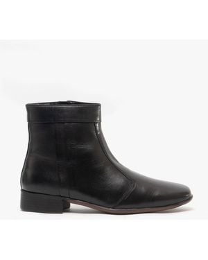 Scimitar Greg Soft Leather Cuban Heel Boots - Black