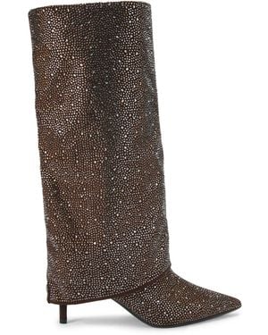 KG by Kurt Geiger Fate High Leg Gem Boots - Brown
