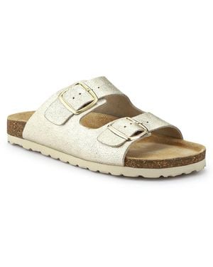 Jones Bootmaker Gabryela Leather Mule Sandals - Metallic