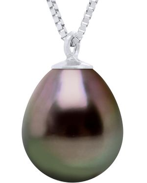 Ateliers Saint Germain Necklace Real Cultured Tahiti Pearl Pear 9-10 Mm - Brown