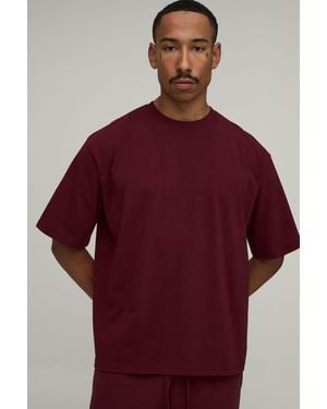 BoohooMAN Oversized Premium 280Gsm T-Shirt - Red