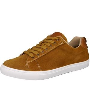 HX London Romford Suede Leather Fashion Trainers Trainers - Brown