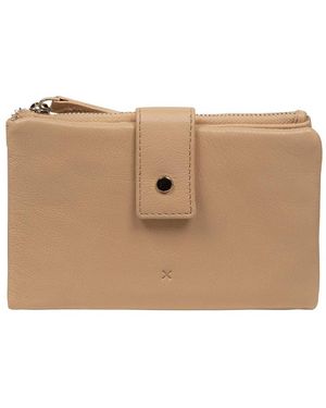 NiNa Amora 'Veronica' Latte Leather Purse - Natural