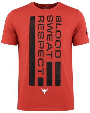 Under Armour X Project Rock Bsr Flag T-Shirt - Red