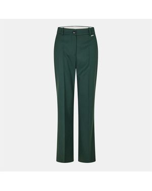 BOSS Tireka Solid Patterned Straight Chinos - Green