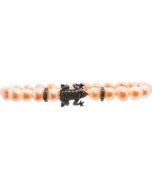 Lancaster Jla-Br-Frog-3-Pe Ladies Bracelet - White