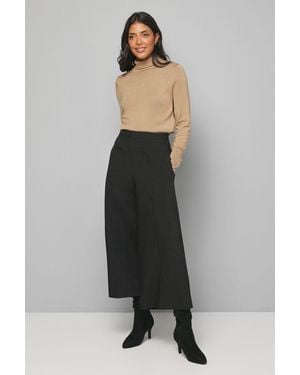 Wallis Culotte Side Seam Trouser - Black