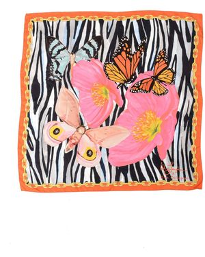 Dee Ocleppo Rode Zebra Zijden Sjaal - Roze