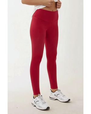 Hiccup High Waist Elastic Leggings - Red