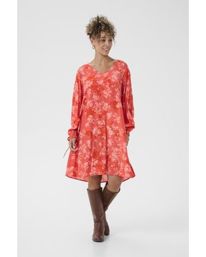 Cream Jurk Crbeatrice Jurk A-Shape - Rood