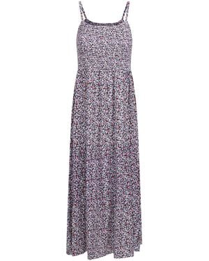 Trespass Ladies Selena Ditsy Floral Maxi Dress (Multicoloured) - Purple