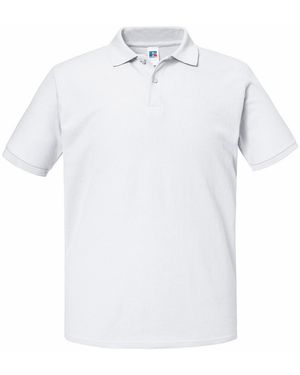 Russell Authentic Eco Piqué Polo Shirt - White
