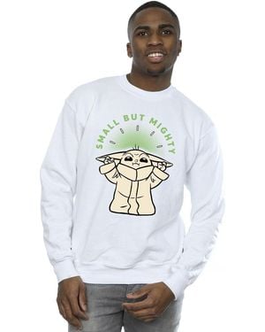 Star Wars The Mandalorian Small But Mighty Grogu Sweatshirt - White