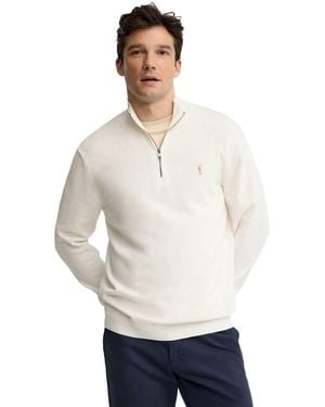 POLO CLUB Zip Neck Jumper Pullover12 - White