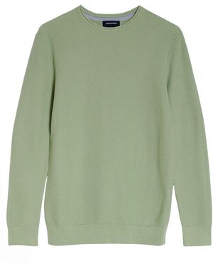 Springfield Roll Edge Crew Neck Spring Jumper - Green