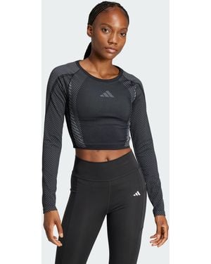 adidas Originals Seamless Knitted Long Sleeve Tee - Black